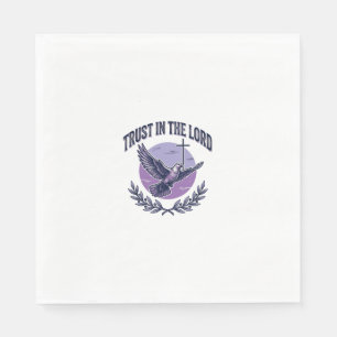 Serviette En Papier Confiance dans le Seigneur Colombe Design de T-Shi