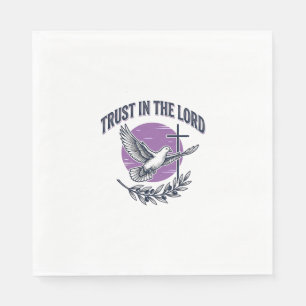 Serviette En Papier Confiance dans le Seigneur Colombe Design de T-Shi