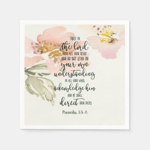 Serviette En Papier Confiance dans le Seigneur floral