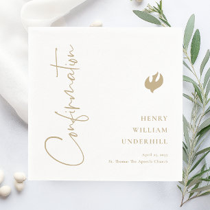 Serviette En Papier Confirmation de script Boys