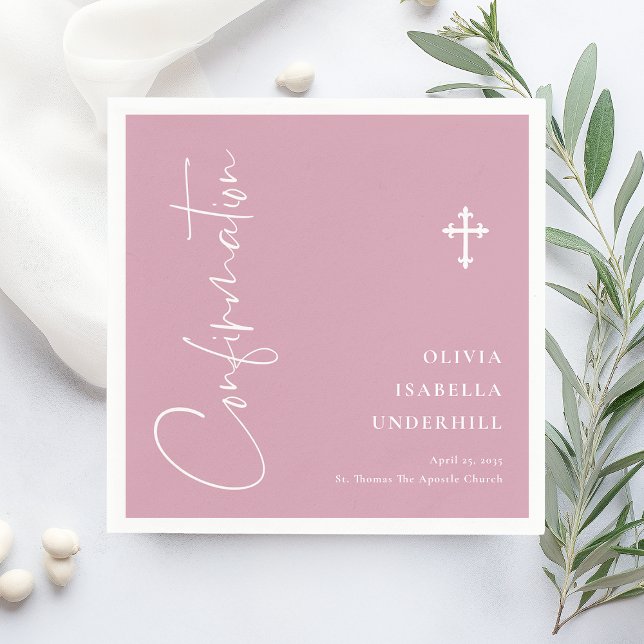 Serviette En Papier Confirmation de script pour filles (Créateur téléchargé)