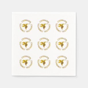 SERVIETTE EN PAPIER CONFIRMATION D'OR ET ESPRIT SAINT