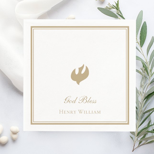 Serviette En Papier Confirmation du garçon Dieu béni (Créateur téléchargé)