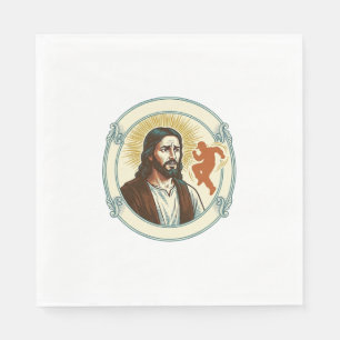 Serviette En Papier Confus Jésus Tendance Virale Danse Silhouette Vidé