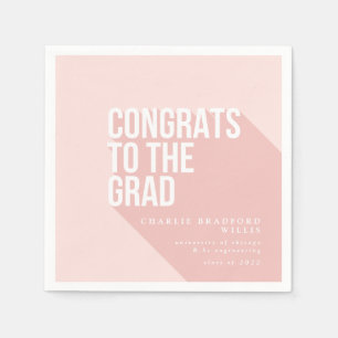 Serviette En Papier CONGRÈS LONG SHADOW TO THE GRAD blush