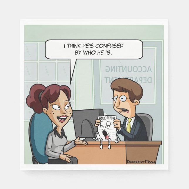 Serviette En Papier Conseil d'administration comptable Pun Party Napki (Devant)