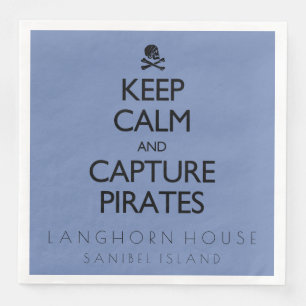 Serviette En Papier Conserver le calme et capturer les pirates personn