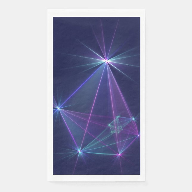 Serviette En Papier Constellation, Art Fractal Abstrait Imaginaire (Devant)