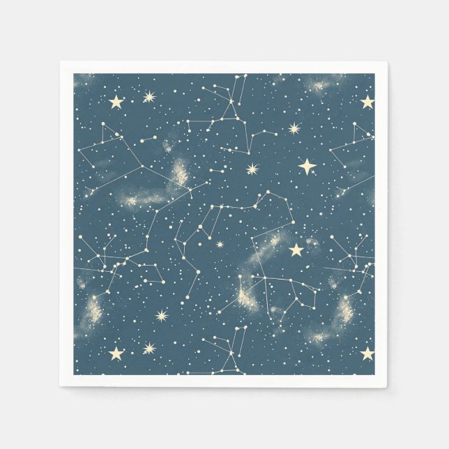 Serviette En Papier Constellation céleste - Nuit étoilée (2) (Devant)