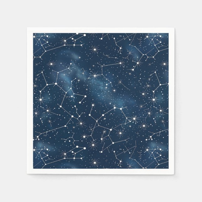 Serviette En Papier Constellation céleste - Nuit étoilée (4) (Devant)