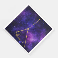 Constellation de cancer de l'or sur la galaxie noi