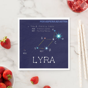 Serviette En Papier Constellation de l'hémisphère Nord Lyra