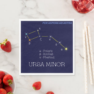 Serviette En Papier Constellation de l'hémisphère Nord Ursa mineure