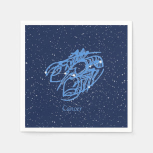 Serviette En Papier Constellation du cancer et signe zodiaque avec éto