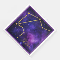 Constellation Gold Libra sur Galaxie noire |