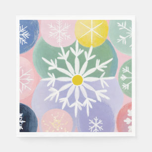 Serviette En Papier Constellations des flocs de neige