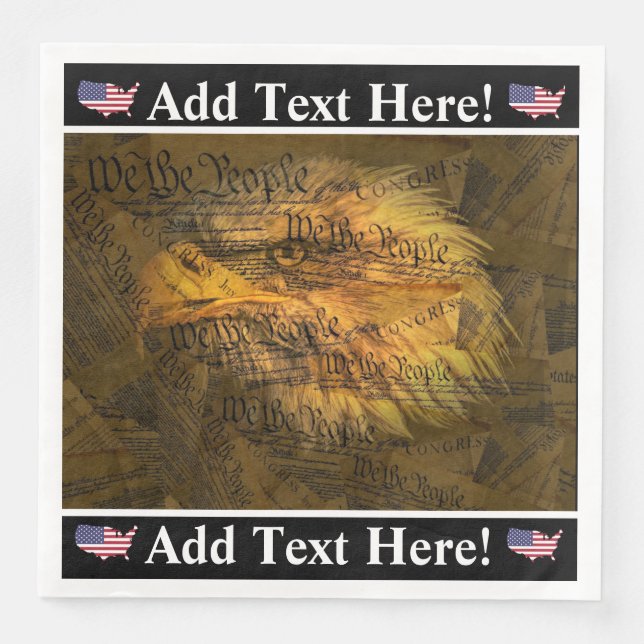 Serviette En Papier Constitution américaine Aigle chauve (Devant)