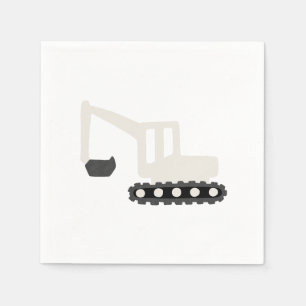 Serviette En Papier Construction Digger Anniversaire Partie minimum Na
