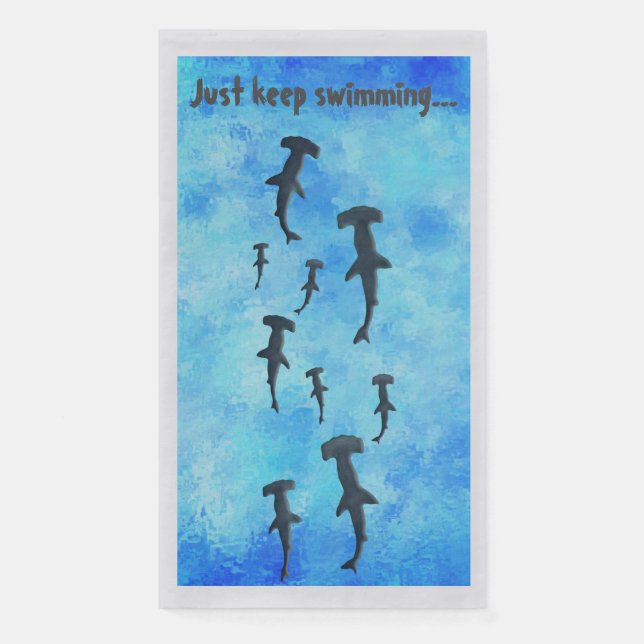 Serviette En Papier Continuez À Nager, Requins (Devant)