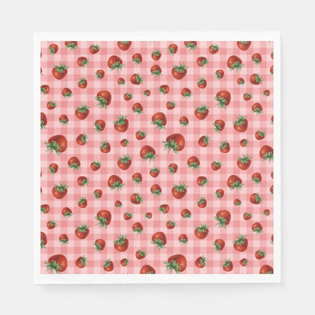 Serviette En Papier Contrôle de fraise  (Devant)