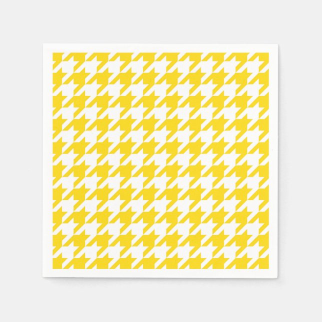 Serviette En Papier Contrôle de la jambe jaune et blanche (Devant)