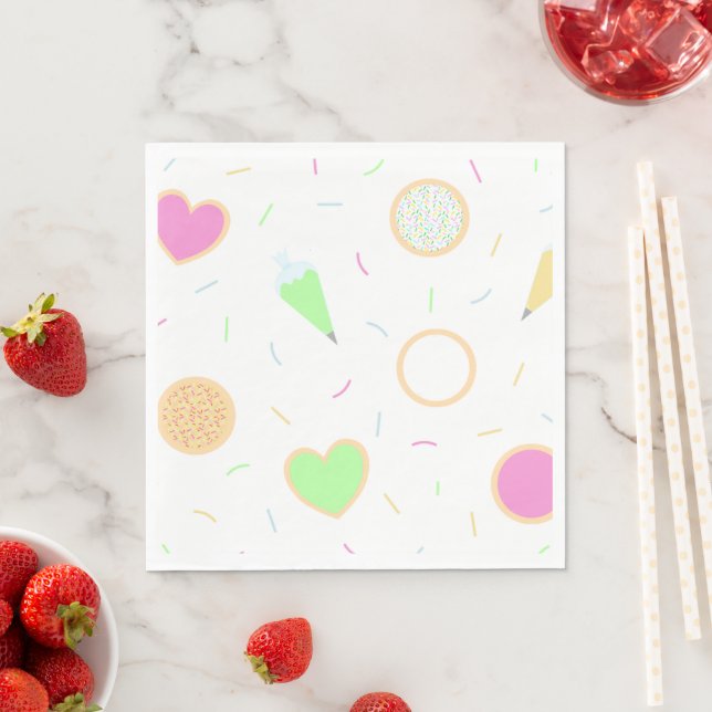 Serviette En Papier Cookie Décoration Anniversaire Déjeuner Collection (En situation)