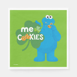 Serviette En Papier Cookie Monster   Amour shamrock