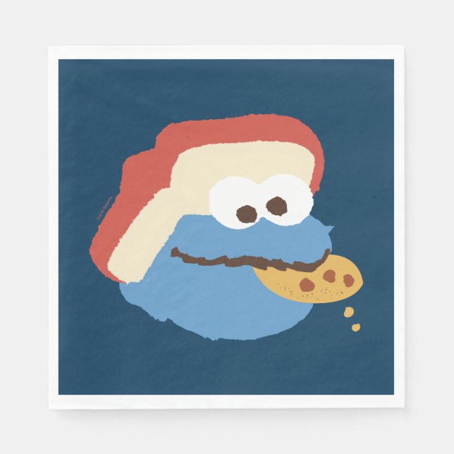 Serviette En Papier Cookie Monster Camp Cookies (Devant)