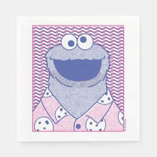 Serviette En Papier Cookie Monster   Cookie Bouton Bas