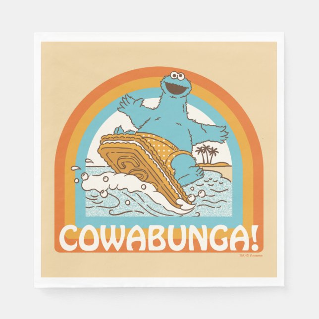 Serviette En Papier Cookie Monster Cowabunga! (Devant)