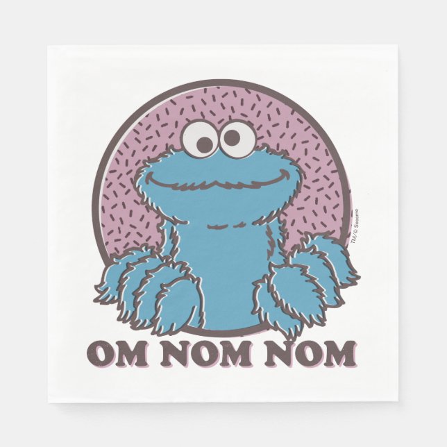 Serviette En Papier Cookie Monster | Om Nom Nom (Devant)