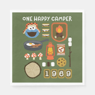 Serviette En Papier Cookie Monster Un Camper Heureux