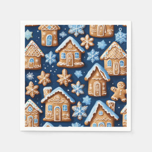 Serviette En Papier Cookies de Noël bonhomme en pain d'épice Vacances