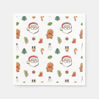 Serviette En Papier Cookies de Noël serviettes de cocktail