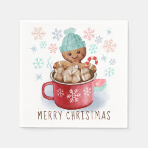 Serviette En Papier Cookies de pain d'épice et Noël au cacao
