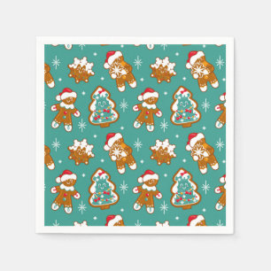 Serviette En Papier Cookies en pain d'épice de Noël