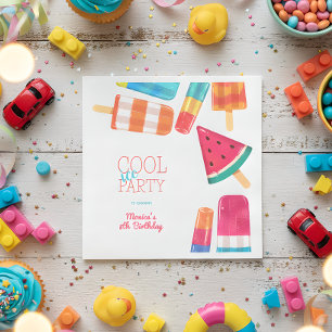 Serviette En Papier cool aquarelle glaces fête anniversaire