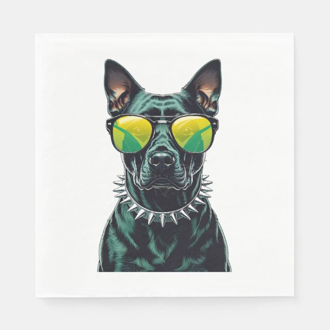 Serviette En Papier Cool Dobermann (Devant)