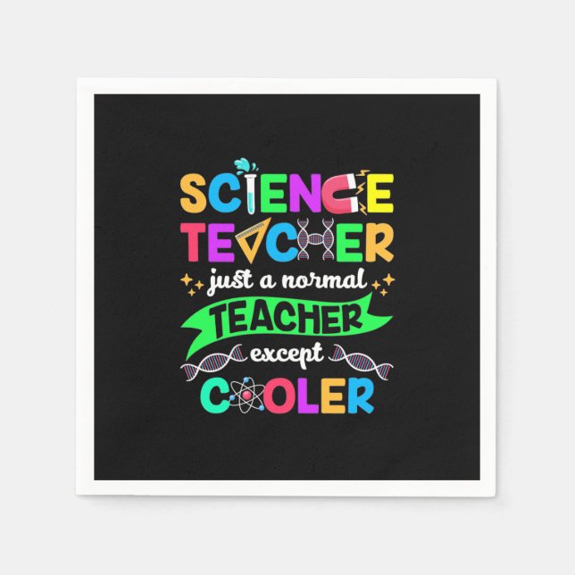 Serviette En Papier Cool enseignant en sciences (Devant)