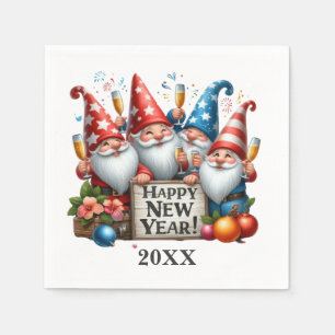 Serviette En Papier Cool Joyeux Nouvel An gnome ajouter année fête