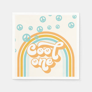 Serviette En Papier Cool One Retro Boy 1er anniversaire