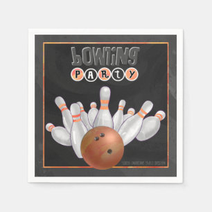 Serviette En Papier Cool Orange Bowling