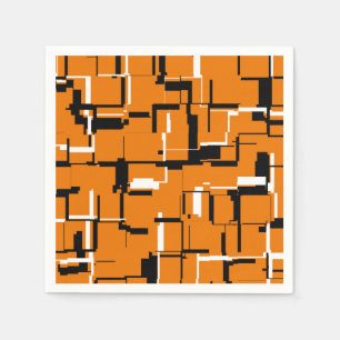 Serviette En Papier COOL orange noir blanc