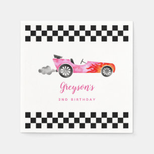 Serviette En Papier Cool Race Car Girl Anniversaire Fête