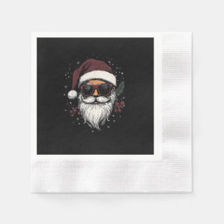 Serviette En Papier Cool Santa with Sunglasses Christmas