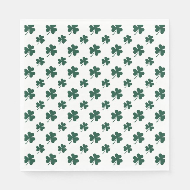 Serviette En Papier Cool shamrock tiled pattern clover  (Devant)