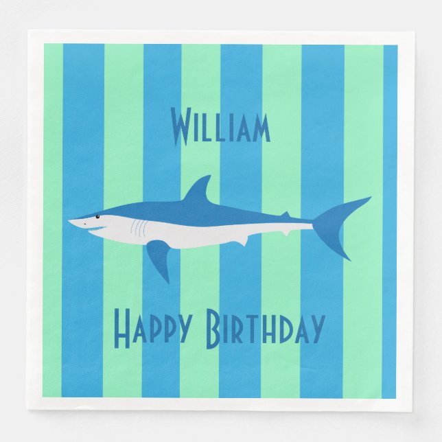 SERVIETTE EN PAPIER COOL SHARK (Devant)