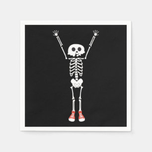 Serviette En Papier Cool Skeleton Halloween Design