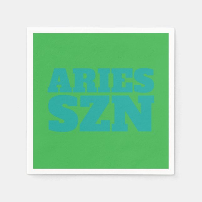 Serviette En Papier Cool SZN de Green Aries (Devant)