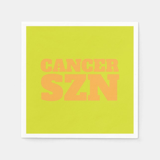 Serviette En Papier Cool SZN du cancer jaune (Devant)